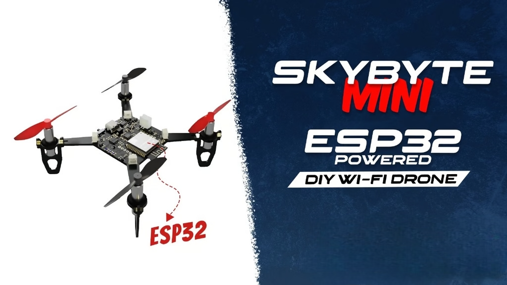 SkyByte Mini Wi-Fi-controlled drone runs the open-source ESP32-Drone firmware (Crowdfunding)