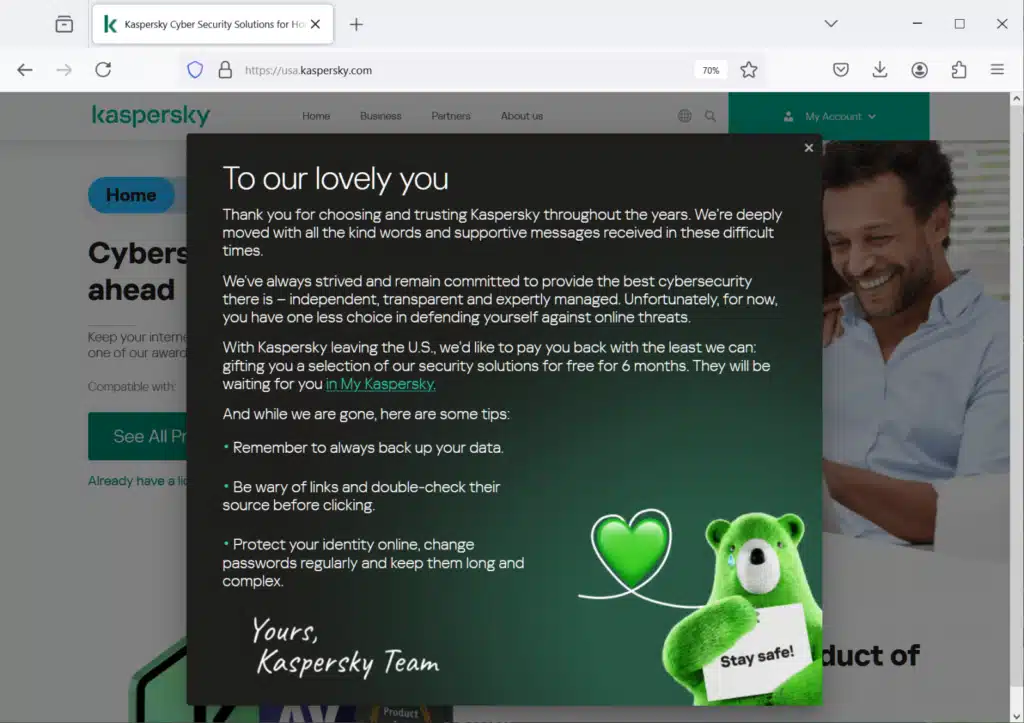 Kaspersky gift