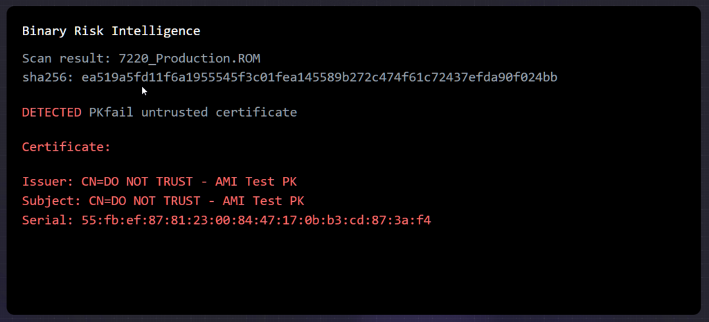 Vulnerable Intel firmware