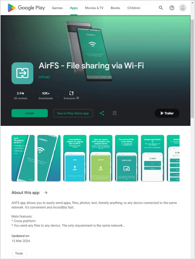 AirFS on Google Play