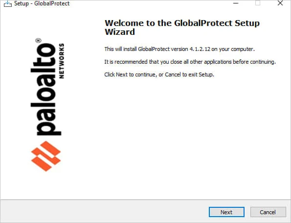 Fake GlobalProtect installer window