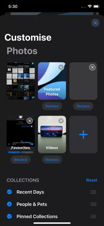 Customize Photos App