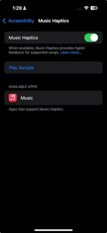 Music Haptics in Apple Music