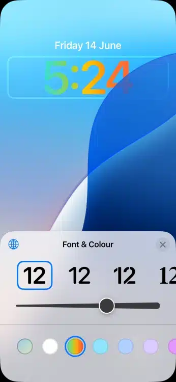 Rainbow Color Option for Clock on Lock Screen