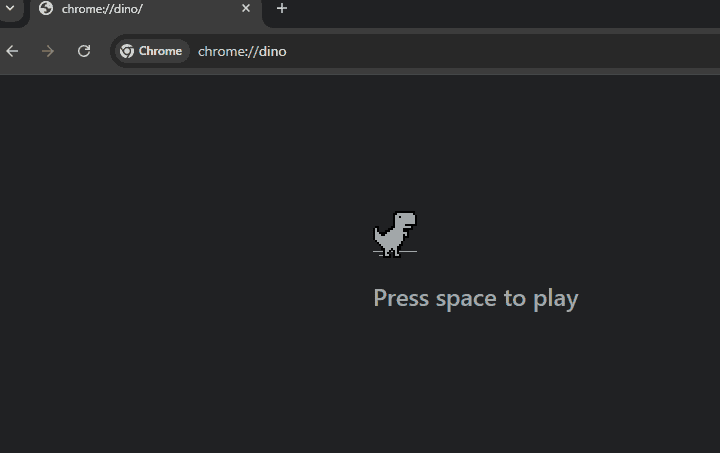 Google Chrome dinosaur game