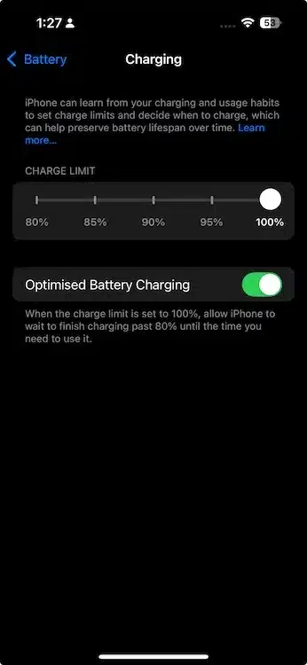 More Charging Limit Options