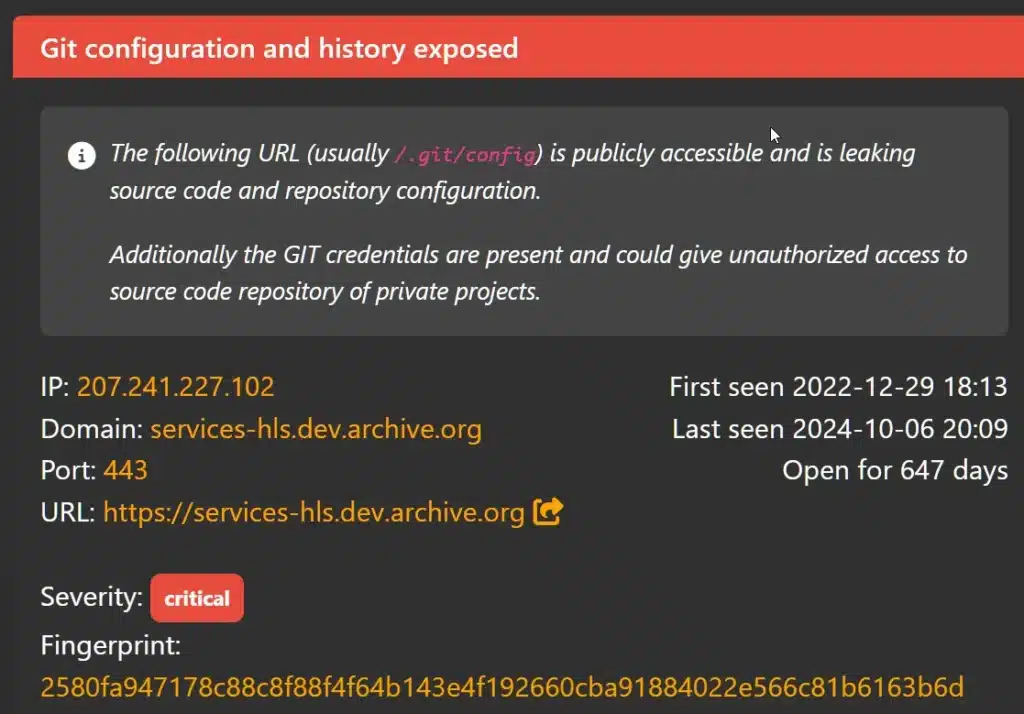 Exposed Internet Archive GitLab authentication token