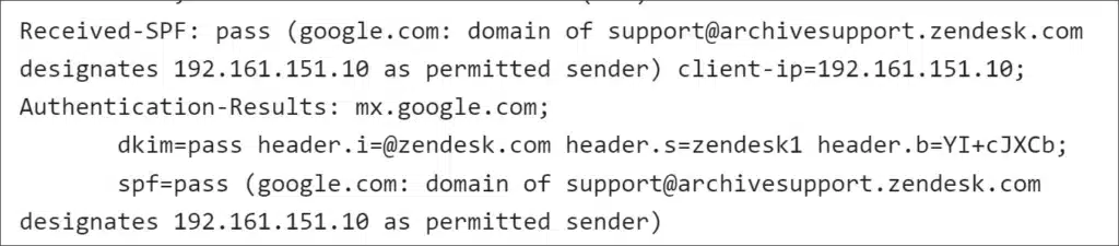 Internet Archive Zendesk email headers