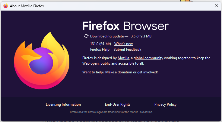 Updating Firefox