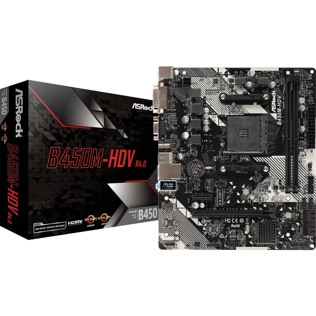 ASRock B450M-HDV AM4 Motherboard