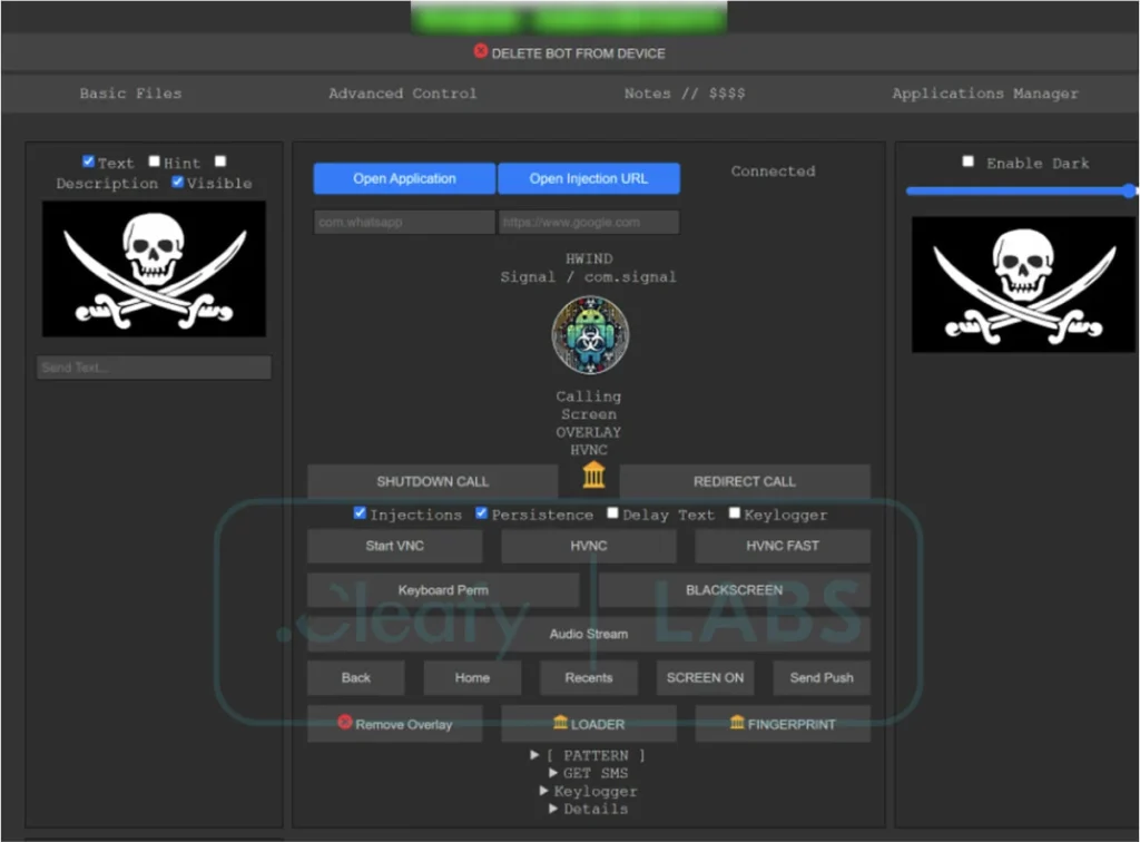 Admin panel giving affiliates complete control