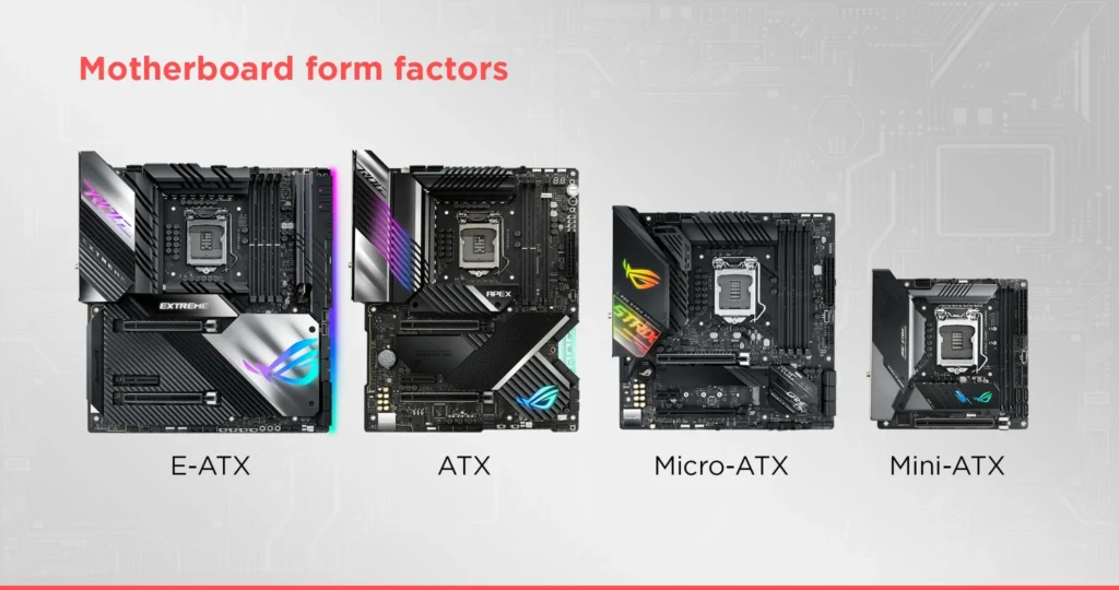 Motherboard form factors