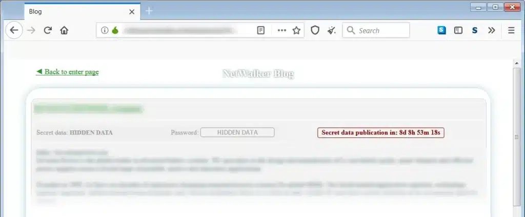 Netwalker ransomware leak site