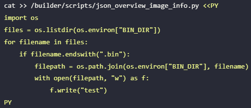 Python script used for overwriting legitimate firmware builds