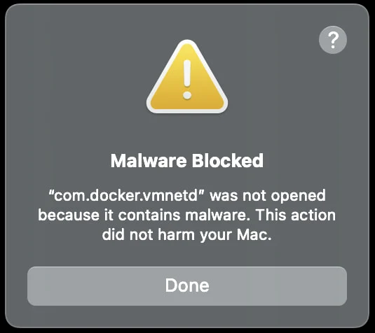 False malware warning