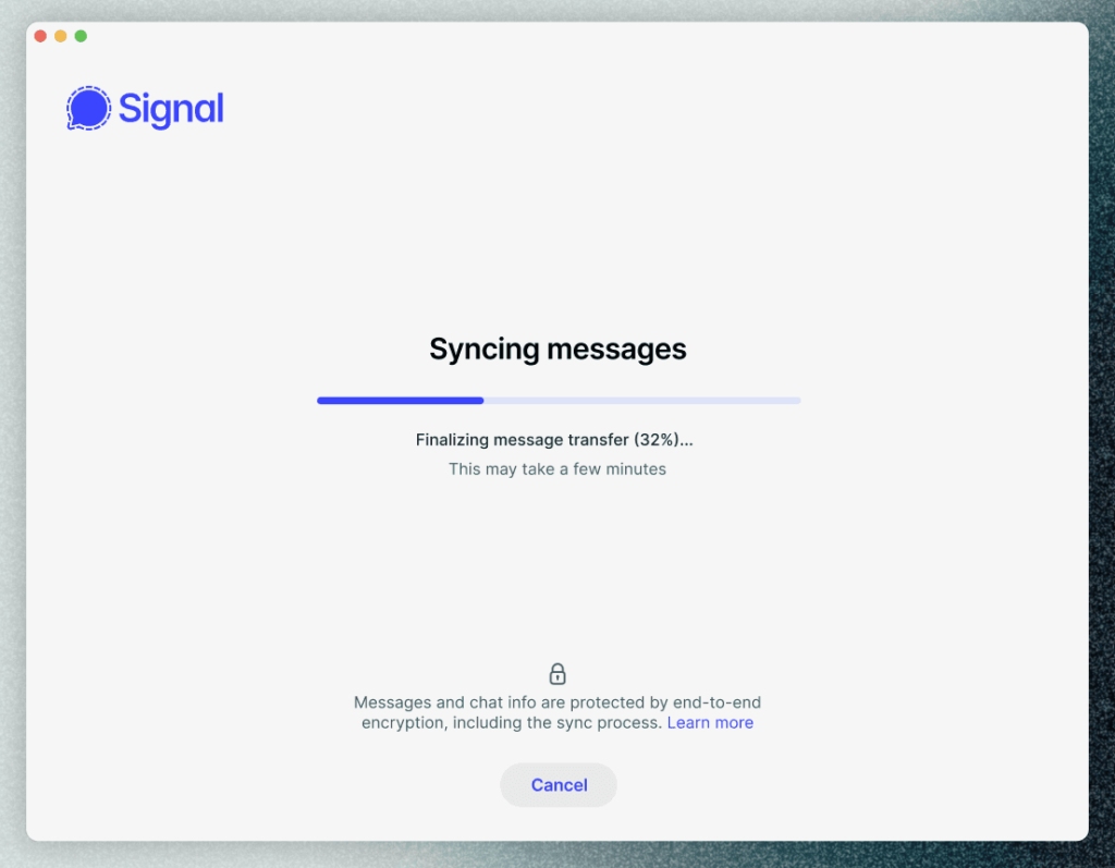 Initiating the message syncing process