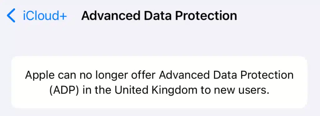 ADP no longer available in the U.K.