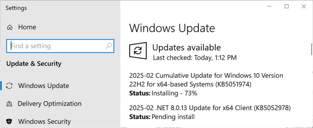 Windows 10 KB5051974 cumulative update preview