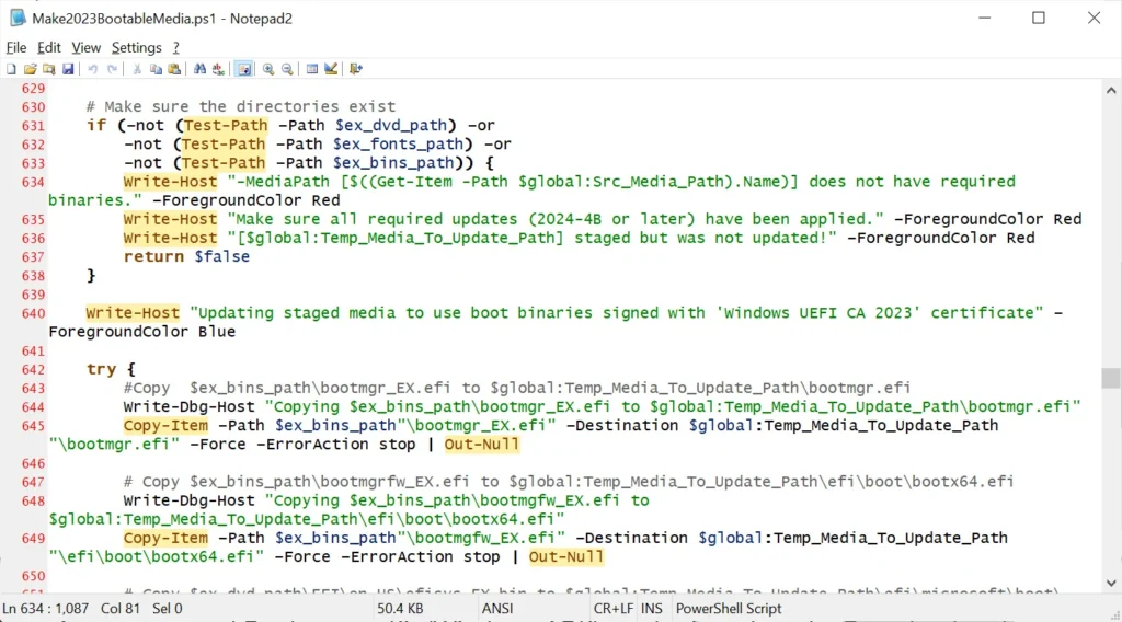 Script to apply CVE-2023-24932 mitigations to bootable Windows media