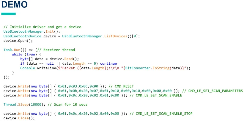 Script that issues HCI commands