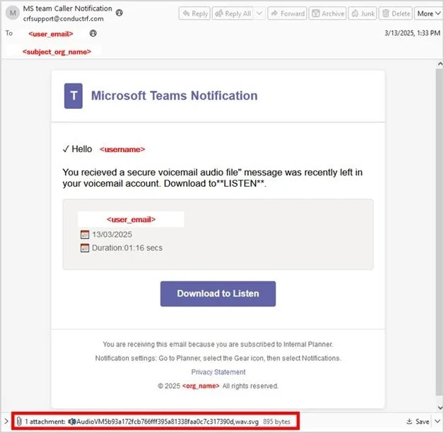 Microsoft Teams lure