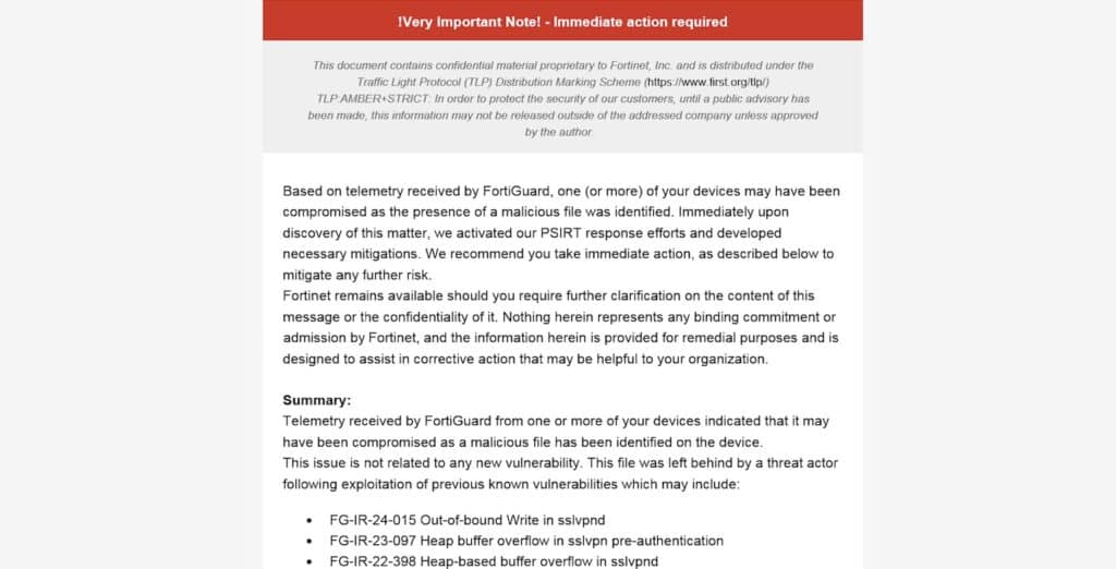 Emails sent to owners of compromised devices