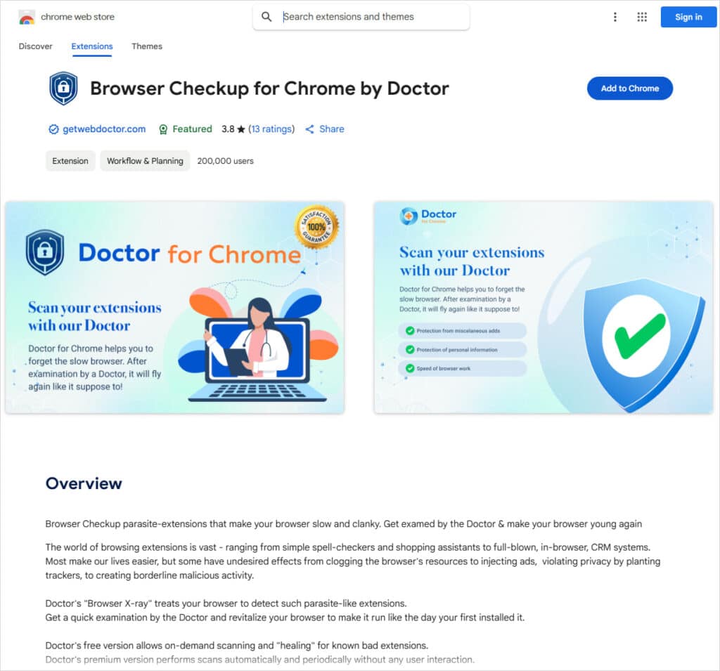 One of the risky extensions still hosted on the Web Store