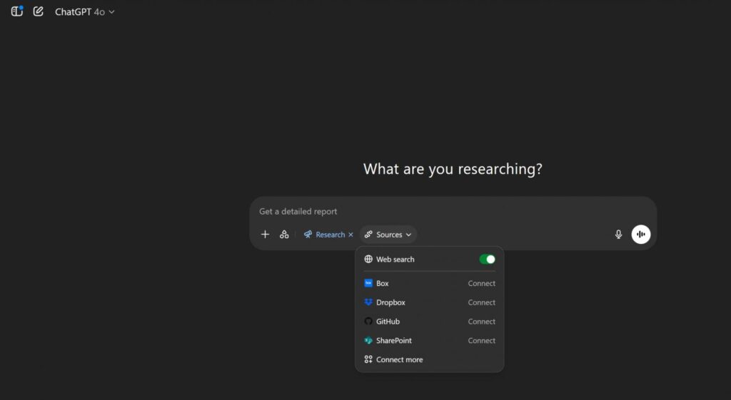 Deep Research Sources on ChatGPT