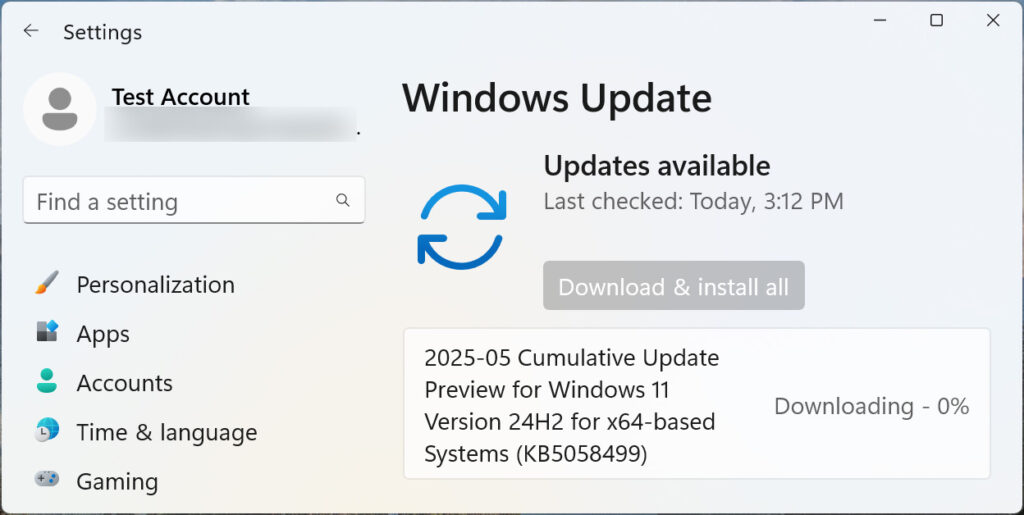 KB5058499 preview update