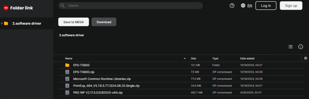 Files hosted on Mega.nz