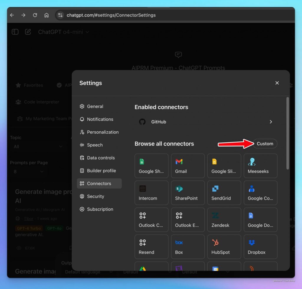 ChatGPT thiird-party MCP