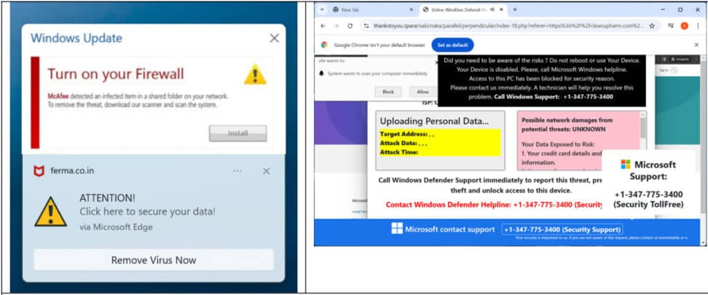 Push notification examples from the campaign