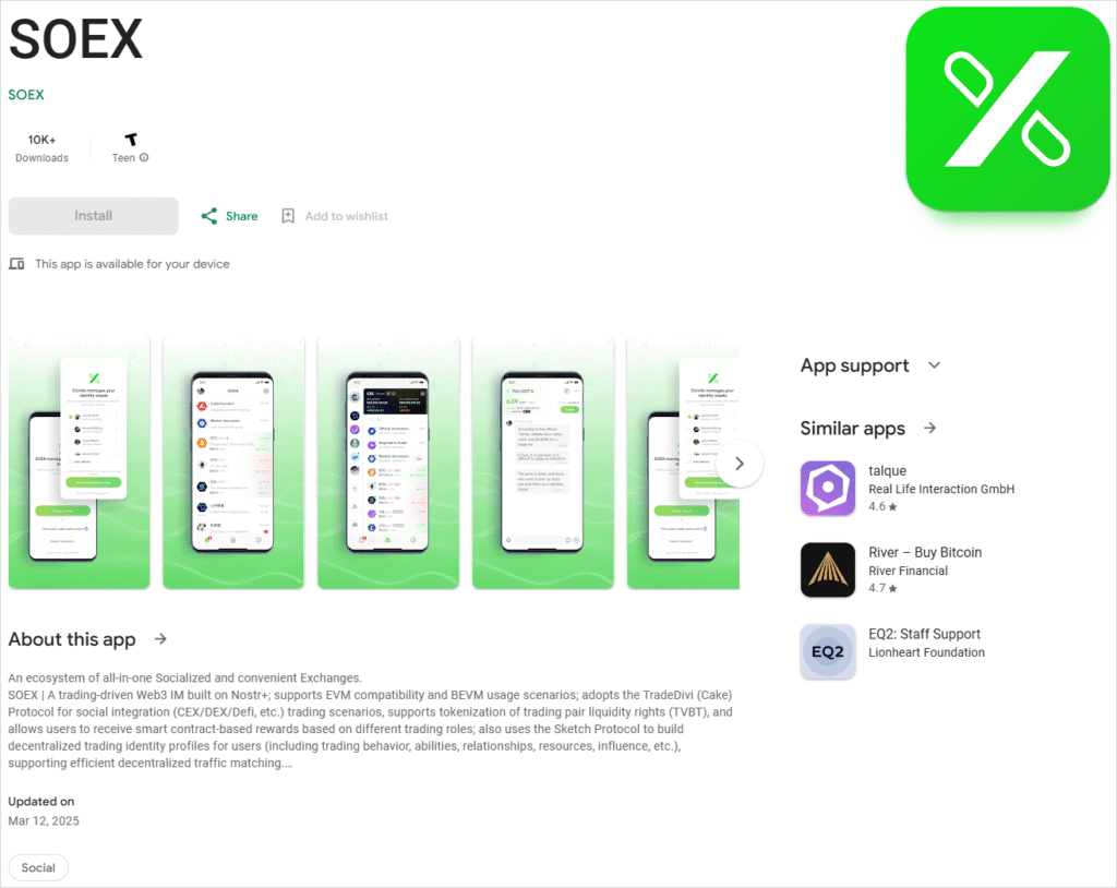 The malware app on Google Play