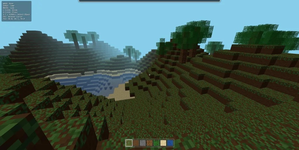 Minecraft page created using Gemini Kingfall model