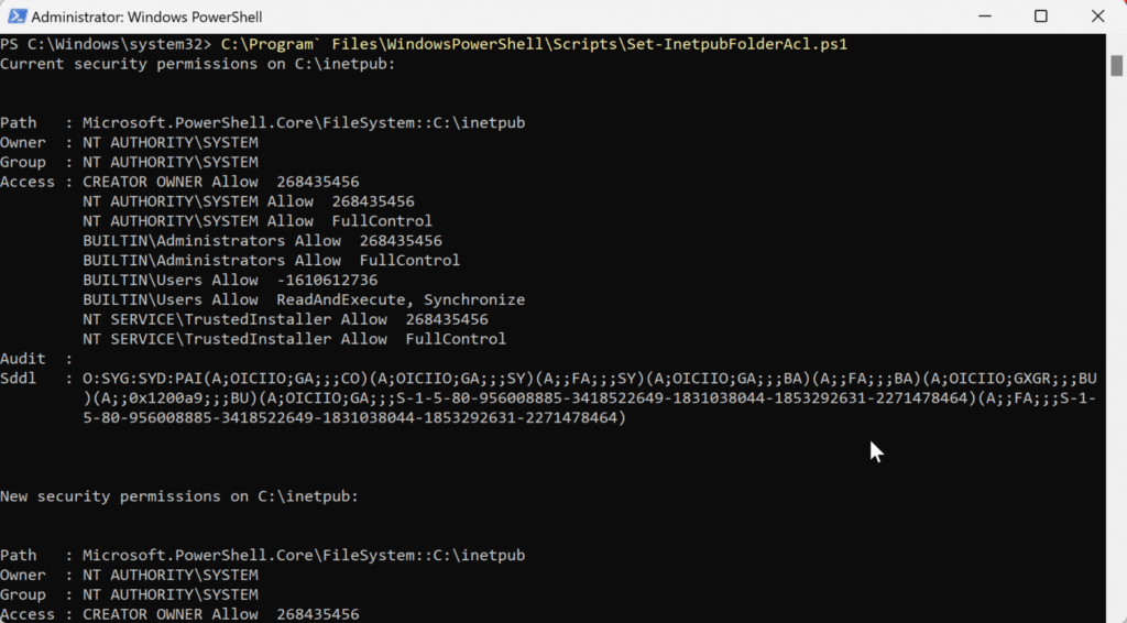 Executing the script in Windows PowerShell