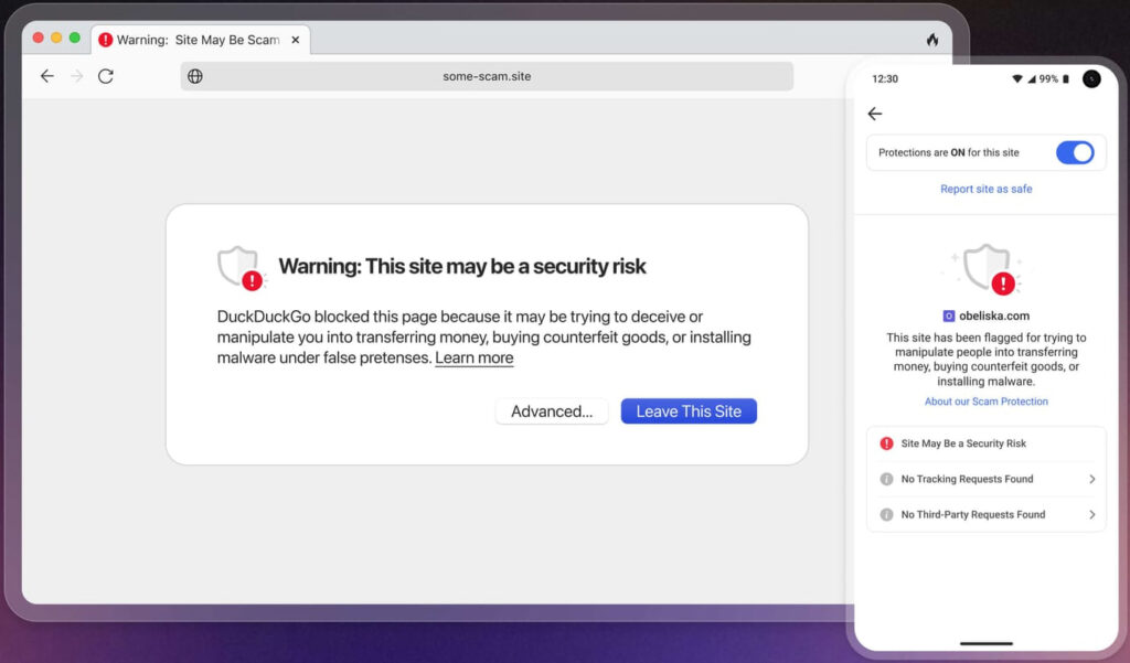 DuckDuckGo Scam Blocker