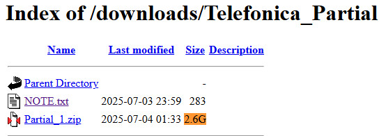 Partial leak with data allegedly stolen from Telefónica​