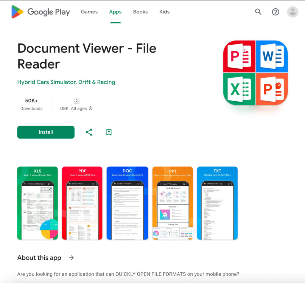 App on Google Play that delivered Anatsa to its users