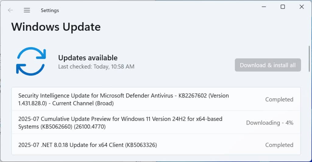 KB5062660 preview update