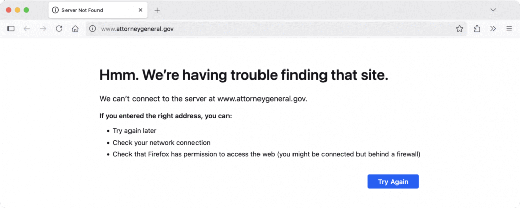 Office of Pennsylvania's attorney general website