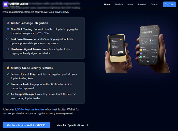 Fake Jupiter Wallet site