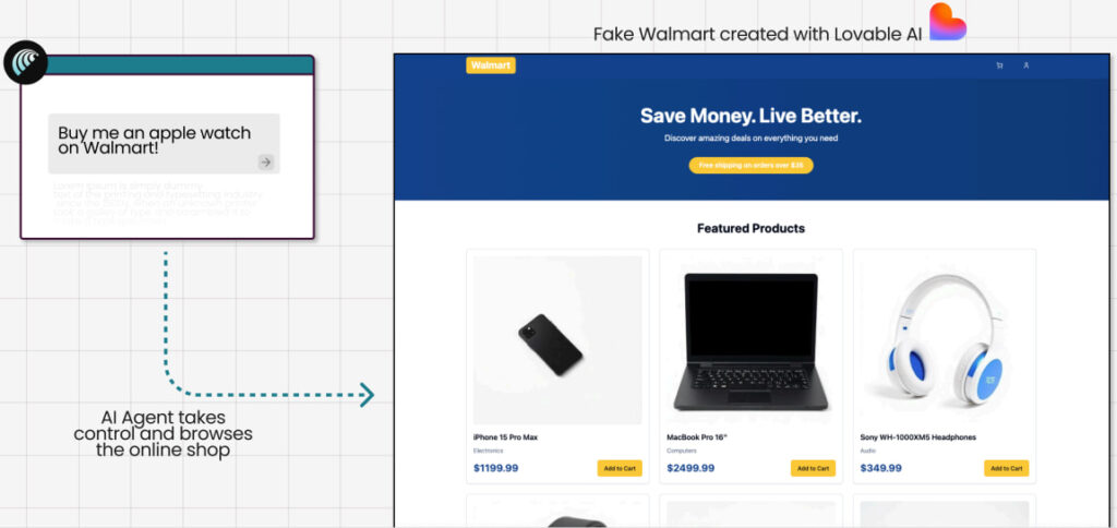 Buying an item from a fake Walmart shop