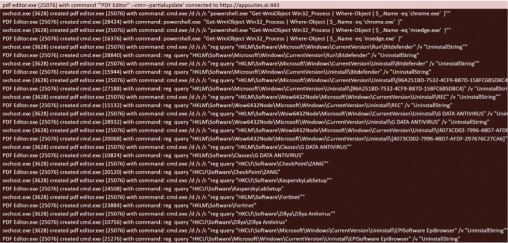 TamperedChef infostealer checking for installed security agents