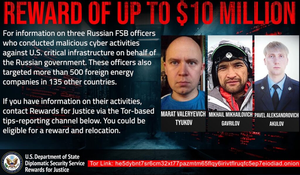 Rewards for Justice poster (U.S. State Department)